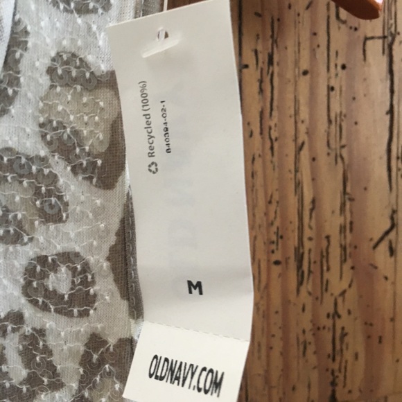 Old Navy Linen & Rayon Tan Top w/Leopard Tank NWT - Picture 7 of 8